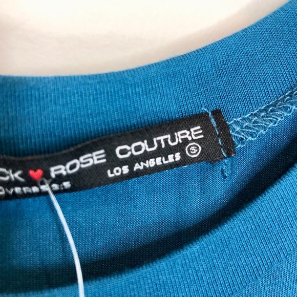 Rock N' Rose Couture Blue Graphic Tank -NEW - Picture 7 of 8